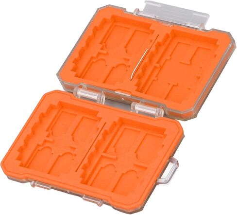 VBESTLIFE Memory Card Case, Professional Water Proof and Anti Shock, for 4 x Type B, 4 x Type A, 4 x Storage Card, 12 x Memory Card, 5 x SIM Card (Orange) in Saudi Arabia