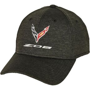 C8 Corvette Z06 Embroidered Heathered Cap with Flags - Officially Licensed Chevrolet Hat
