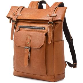 حقيبة ظهر جلدية G-FAVOR للرجال والنساء مقاس 15.6 بوصة للكمبيوتر المحمول، حقيبة عمل مقاومة للماء أثناء السفر وحقيبة نهارية in Kuwait