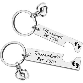 Grandparent Gift Grandpa to Be Keychain Gift for Grandma to Be Grandchild Announcement Gift New Grandparents Gift Grandparents to be Keyrings New Grandma Jewelry New Grandpa Gift Future Grandparents