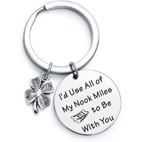 TzrNhm Blossom Video Game Lover Gift AC Gift AC Jewelry Animal Crossing Gift New Horizons Keychain New Horizons Gift