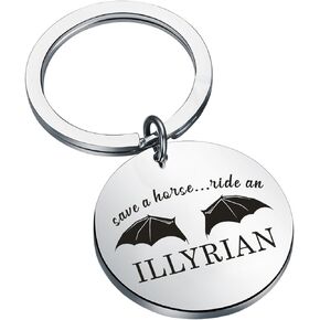 OKEYCH Save A Horse Ride An Illyrian Keychain Bat B-oys Fan Jewelry Illyrian Training Camp Gift Bookish Merch