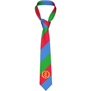 Eritrea Flag Eritrean Striped Necktie Men'S Neck Ties Mens Party Business Neckties Soft Skil Tie