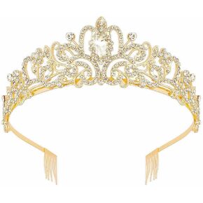 Crystal Crown Elegant Princess Crown for Girls Tiaras for Women, Bride Tiara Mermaid Crown Tiaras and Crowns for Women Hair Accessories for Wedding Birthday Prom Pageant Party in Saudi Arabia