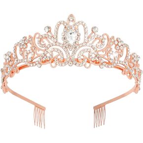 Crystal Crown Elegant Princess Crown for Girls Tiaras for Women, Bride Tiara Mermaid Crown Tiaras and Crowns for Women Hair Accessories for Wedding Birthday Prom Pageant Party