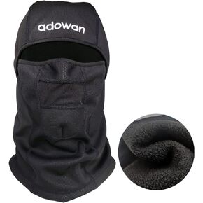 Winter Balaclava Ski Mask, Windproof Fleece Thermal Breathable Face Mask for Men & Women, Cold Weather Gear Full Face Cover for Skiing, Riding Motorcycle & Snowboarding Outdoor Sports, Black