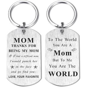 Emideary Mom Keychain - Mom Gifts for Christmas - Mothers Day Gift from Daughter Son - Mom Birthday Key Chain
