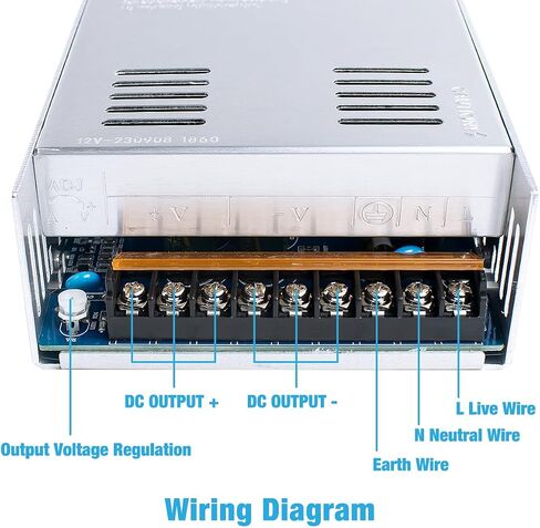 Hosyond 12V 50A 600W Universal Power Supply AC 110V/220V to DC 12V Regulated Switching Power Adapter Transformer LED Driver for LED Strip, CCTV Camera System in Saudi Arabia