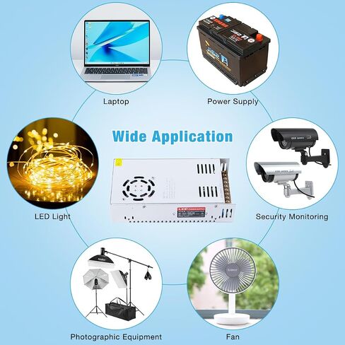 Hosyond 12V 50A 600W Universal Power Supply AC 110V/220V to DC 12V Regulated Switching Power Adapter Transformer LED Driver for LED Strip, CCTV Camera System in Saudi Arabia