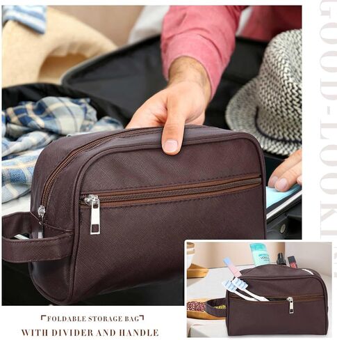 Abbylike 9 Pcs Toiletry Bag for Men Big Travel Bag Mens Shaving Bag Water Resistant Make up Cosmetic Bag for Men Room Toiletries Accessories Organizer Door Essentials(Black) in Saudi Arabia