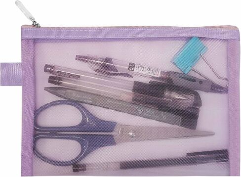 حقائب مستحضرات تجميل شفافة بسحّاب، حقائب شبكية للمكياج، مقلمة، حقيبة أدوات الزينة للسفر، حقيبة للتخزين (أسود) in Saudi Arabia