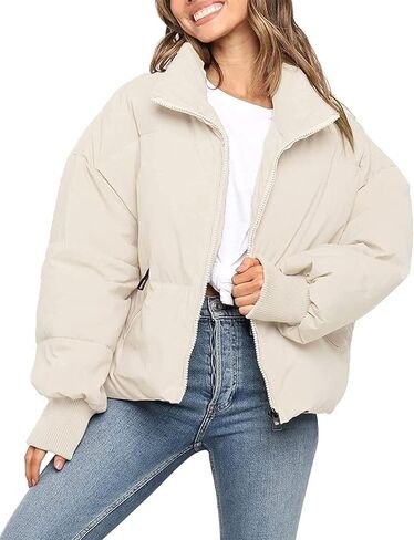 Girl's Winter Cropped Puffer Jacket Coat Short Warm Quilted Jacket in Kuwait