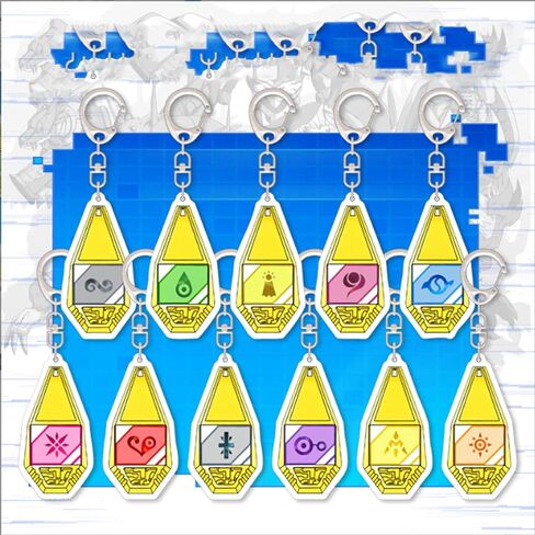 Digivice keychain With Yagami Taichi keychain Anime Surrounding Love Medal Evolution Badge in Kuwait
