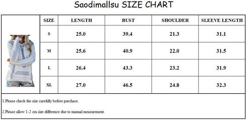 Saodimallsu Womens V Neck Hooded Sweaters Striped Loose Long Sleeve Lightweight Pullover Knit Jumper with Pocket in Saudi Arabia