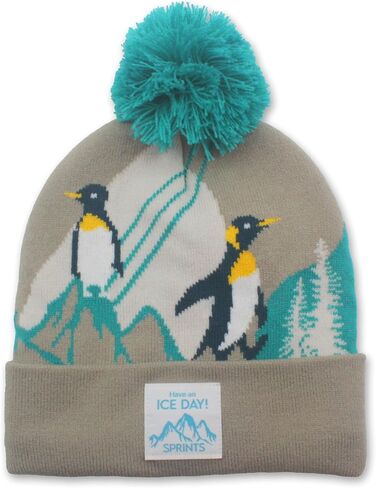 سبرينتس بيني | قبعة شتوية للأداء الخارجي | القبعة الرياضية خفيفة الوزن، سريعة الجفاف، مقاس واحد (أستمتع بيوم جليدي) in Kuwait