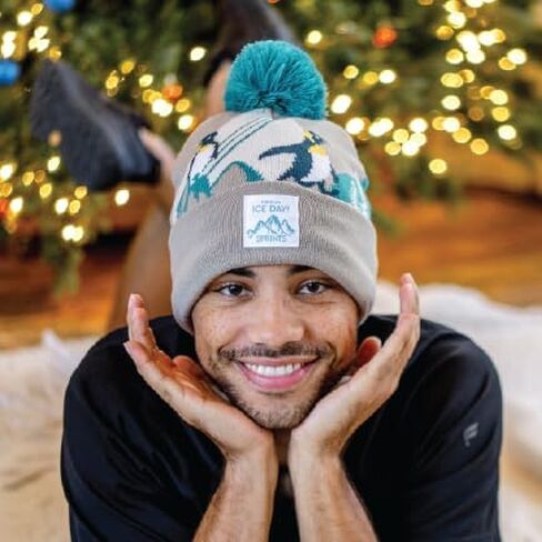 سبرينتس بيني | قبعة شتوية للأداء الخارجي | القبعة الرياضية خفيفة الوزن، سريعة الجفاف، مقاس واحد (أستمتع بيوم جليدي) in Kuwait