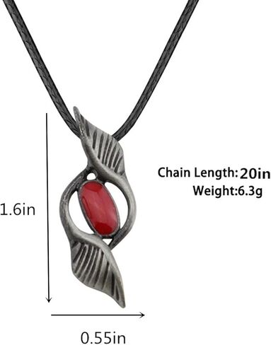 عقد تميمة ديفل ماي كراي دانتي من هاريس ال اف اس ال كيه بدلاية كريستال احمر للرجال - قطعتان كبيرة، زنك، بدون احجار كريمة in Kuwait