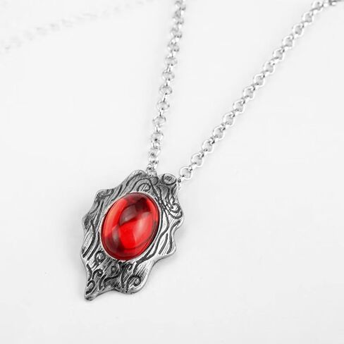 عقد تميمة ديفل ماي كراي دانتي من هاريس ال اف اس ال كيه بدلاية كريستال احمر للرجال - قطعتان كبيرة، زنك، بدون احجار كريمة in Kuwait