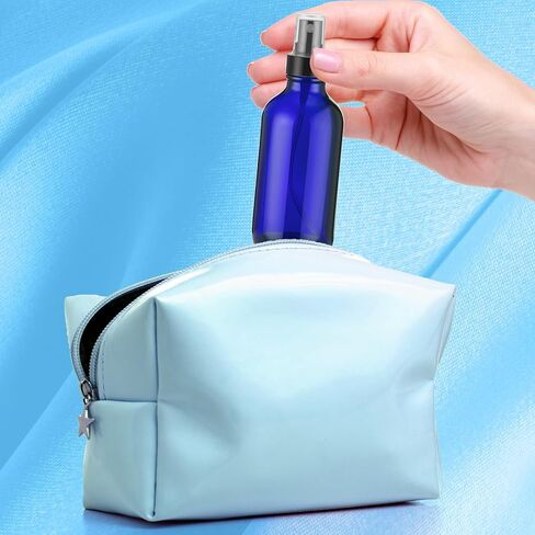 Fumete 2 قطعة زجاجات رذاذ زجاجية 4oz زجاجة رذاذ زجاجية دقيقة حاويات سائلة قابلة لإعادة الملء مع ملصق واحد وقمع واحد للشعر والسفر والنباتات وحلول التنظيف والعناية بالبشرة (أسود) in Saudi Arabia