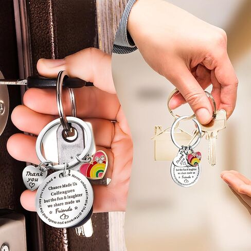 Mabor Going Away Gifts 10pcs Thank You Keychain for Birthday Christmas Coworker Keychain for Colleagues Friends Boss Retirement Gift for Women Men in Saudi Arabia