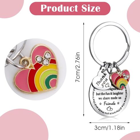 Mabor Going Away Gifts 10pcs Thank You Keychain for Birthday Christmas Coworker Keychain for Colleagues Friends Boss Retirement Gift for Women Men in Saudi Arabia