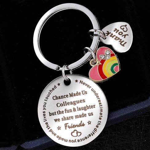 Mabor Going Away Gifts 10pcs Thank You Keychain for Birthday Christmas Coworker Keychain for Colleagues Friends Boss Retirement Gift for Women Men in Saudi Arabia