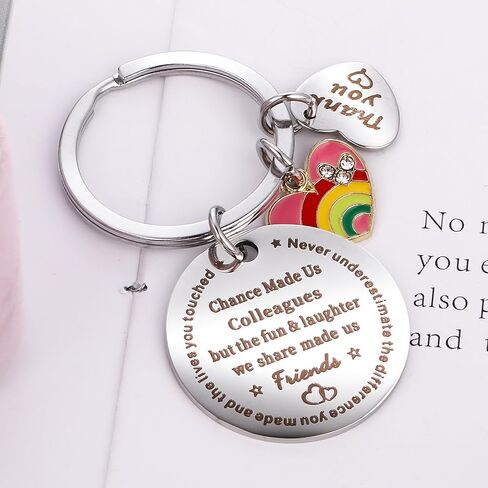 Mabor Going Away Gifts 10pcs Thank You Keychain for Birthday Christmas Coworker Keychain for Colleagues Friends Boss Retirement Gift for Women Men in Saudi Arabia