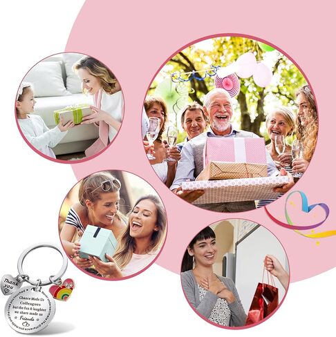 Mabor Going Away Gifts 10pcs Thank You Keychain for Birthday Christmas Coworker Keychain for Colleagues Friends Boss Retirement Gift for Women Men in Saudi Arabia