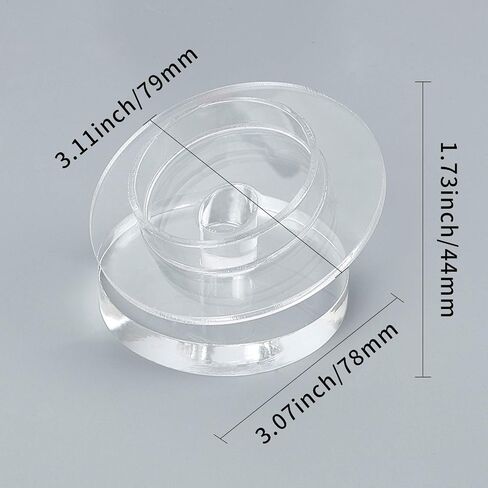 FINGERINSPIRE Set of 4 Acrylic Bracelet Display Clear Round Jewelry Pedestal Bangles Display Stands Rack Holder Showcase(3.07x3.11x1.73inch) for Home or Store Usage in Saudi Arabia