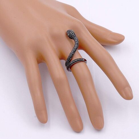 Lavencious Snake Adjustable Rings Design with AAA CZ Stones Statement Cocktail Rings for Women in Kuwait