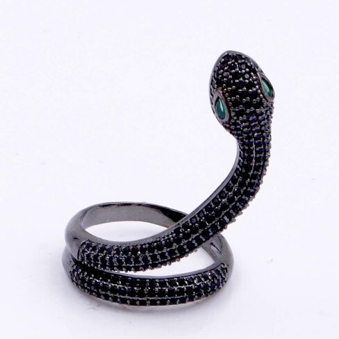 Lavencious Snake Adjustable Rings Design with AAA CZ Stones Statement Cocktail Rings for Women in Kuwait
