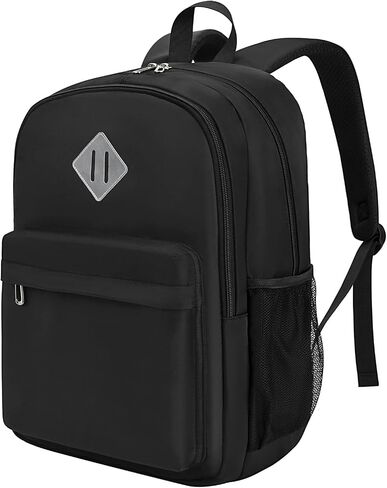 Elementary School Backpack for Teen Girls Boys Age 8-12 Years Old, Lightweight Kids Backpack for Preschool and Kindergarten, Waterproof Casual Daypack Bookbag for Travel (Black) in Saudi Arabia