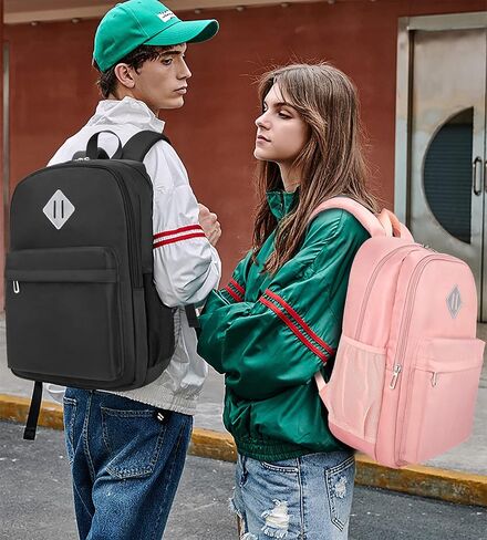 Elementary School Backpack for Teen Girls Boys Age 8-12 Years Old, Lightweight Kids Backpack for Preschool and Kindergarten, Waterproof Casual Daypack Bookbag for Travel (Black) in Saudi Arabia
