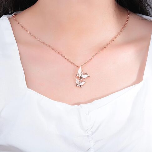 فراشة أوبال قلادة قلادة للنساء في سن المراهقة الفتيات 14K مطلية بالذهب لذيذ لطيف فراشة سحر المجوهرات حساسة أوبال مجوهرات للفتيات في سن المراهقة in Kuwait