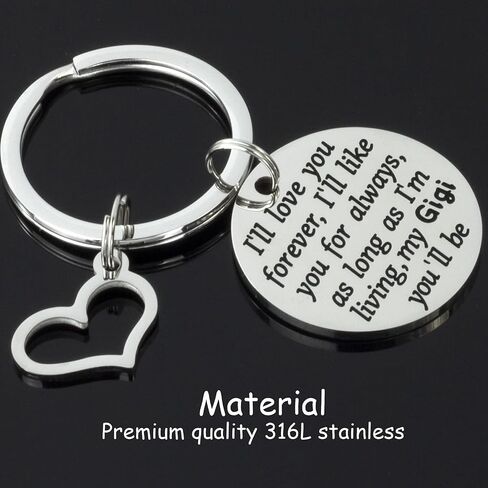 Gigi Gifts Keychain for Women Best Gigi Jewelry Stuff Ornament Gigis Keyring Gigi Keychain in Saudi Arabia