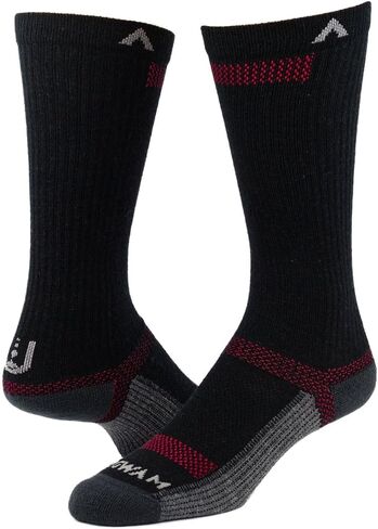 Wigwam Merino Ultra Cool-Lite Crew (Little Kid/Big Kid/Adult) Black MD (US Men's Shoe 5-9.5, Women's Shoe 6-10), Black, 5-9.5 in Saudi Arabia