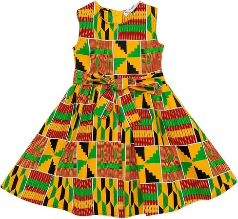 هونغيومي فستان بناتي مطبوع بنمط افريقي, اللون A, S in Kuwait