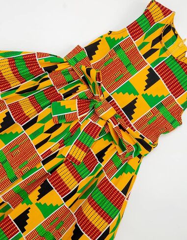 هونغيومي فستان بناتي مطبوع بنمط افريقي, اللون A, S in Kuwait