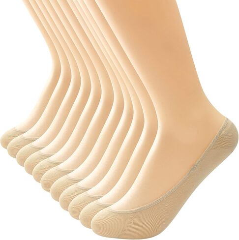 PACKO SOCKS 10 Pairs No Show Socks Womens Low Cut Non Slip Socks in Saudi Arabia