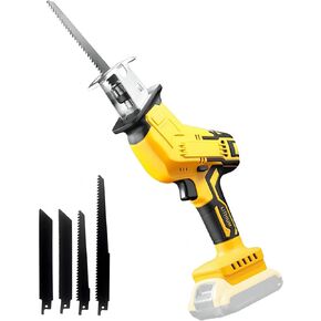 Cordless Reciprocating Saw for DEWALT 20V Max Battery, Brushless Motor Variable Speed 0-3500 SPM, Tool-free Blade Change, AODERTI Recipro Sawzall with 4 Saw Blades for Wood/Metal Cutting (Tool Only)