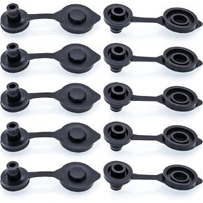 5 PCS Small Universal Can Vent Cap, Black Can Vent Cap Replacement Flexible Pour Nozzle Gasket Stopper Vent Cap Collar Caps, Compatible for Most of The Cans Old Style Water Gas Jug