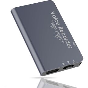 مسجل صوت رقمي مغناطيسي 64 جيجا (768 ساعة) - أجهزة تسجيل صغيرة، مسجل صوتي محمول مع تشغيل للمحاضرات والمقابلات والاجتماعات، قابل لإعادة الشحن، وتقليل الضوضاء in Kuwait