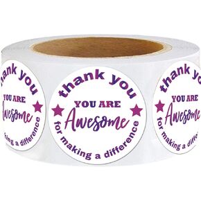 You are Awesome Stickers 2 Inch Kudos Appreciation Stickers,You Rock,You are Amazing,Thank You for Making a Difference Label for Students,Heathcare Worker,Nurses,Volunteer,Teachers Team,Employee.