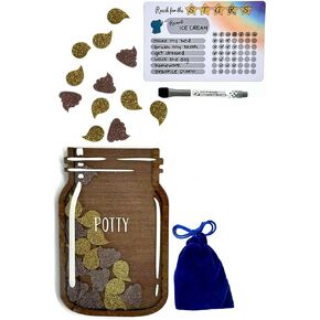 Trader Z's Kids- Premium Wooden Star Reward Jar, Chore Chart, Toddler and Kids Potty Training, Classroom and Teacher Gifts, Boys and Girls Behavior Chart, Magnetic Reward Chart for Kids. in Saudi Arabia
