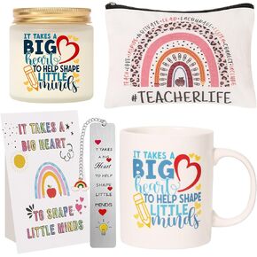 Teacher Appreciation Gifts, Valentine's Day Gifts Basket for Teachers, Thank You Teacher Box from Student, Teacher Gifts Set for Women, End of Year Teacher Gift