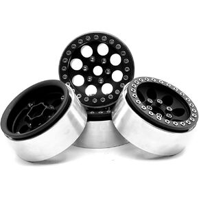 RCLIONS Aluminum Metal 1.9inch Beadlock Wheels Rims for Axial SCX10,SCX10-ii, TRX4 1/10 Crawler Car Upgrades