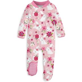 UNIFACO Baby Girls Boys Footed Pajamas One-Piece Sleeper Snug Fit Sleep and Play Zip Front Footie Romper 0-12 Month