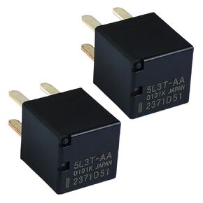 2 Pcs 5L3T-AA 12VDC 20A Automotiver Oil Pump Starting Relay 4Pins Compatible with 8T2T-CA