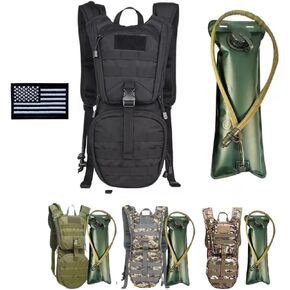 GETORIUM Tactical Hydration Backpack with 3L TPU Water Military Backpack Men Women for Extended Outdoor Adventures Hiking, Cycling, Running Climbing, Hunting, Biking