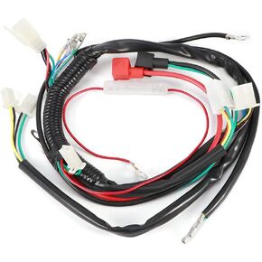 Motorcycle Electric Engine Start Wiring, PVC Engine Start Wiring Loom Harness for Pit Bike Motorcycle ATV Quad 70cc 90cc 110cc 125cc